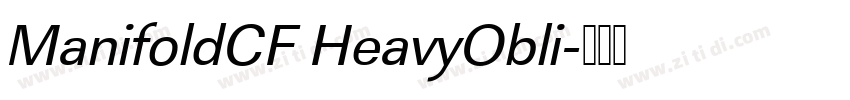 ManifoldCF HeavyObli字体转换